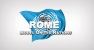 Logo RomeMUN a cura dell'Associazione Giovani Nel Mondo